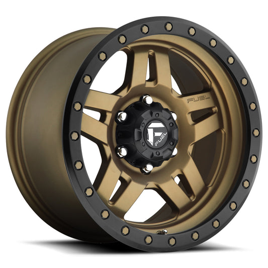 D583 Anza Matte Bronze Black Bead Ring