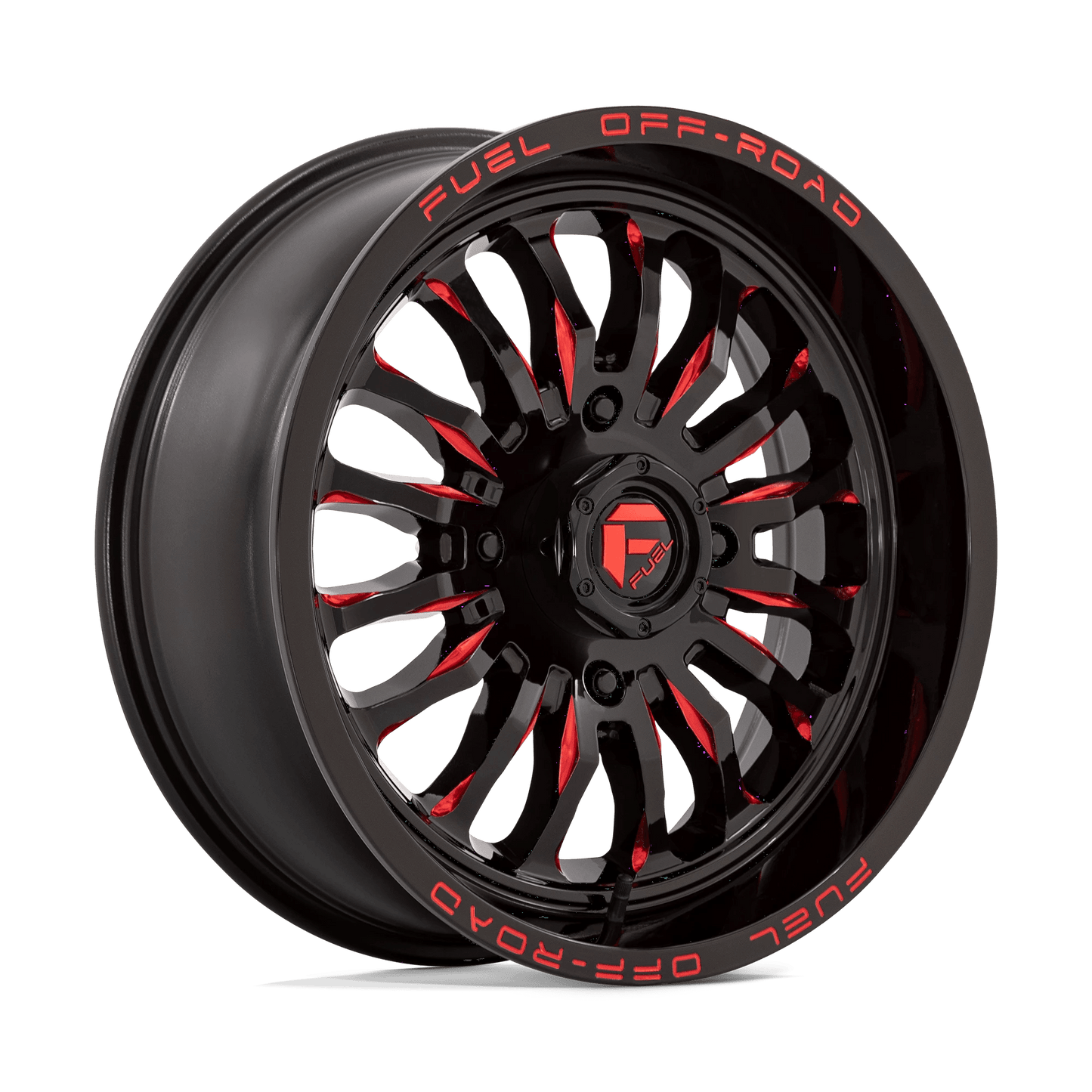 D822 Arc UTV Gloss Black Milled Red