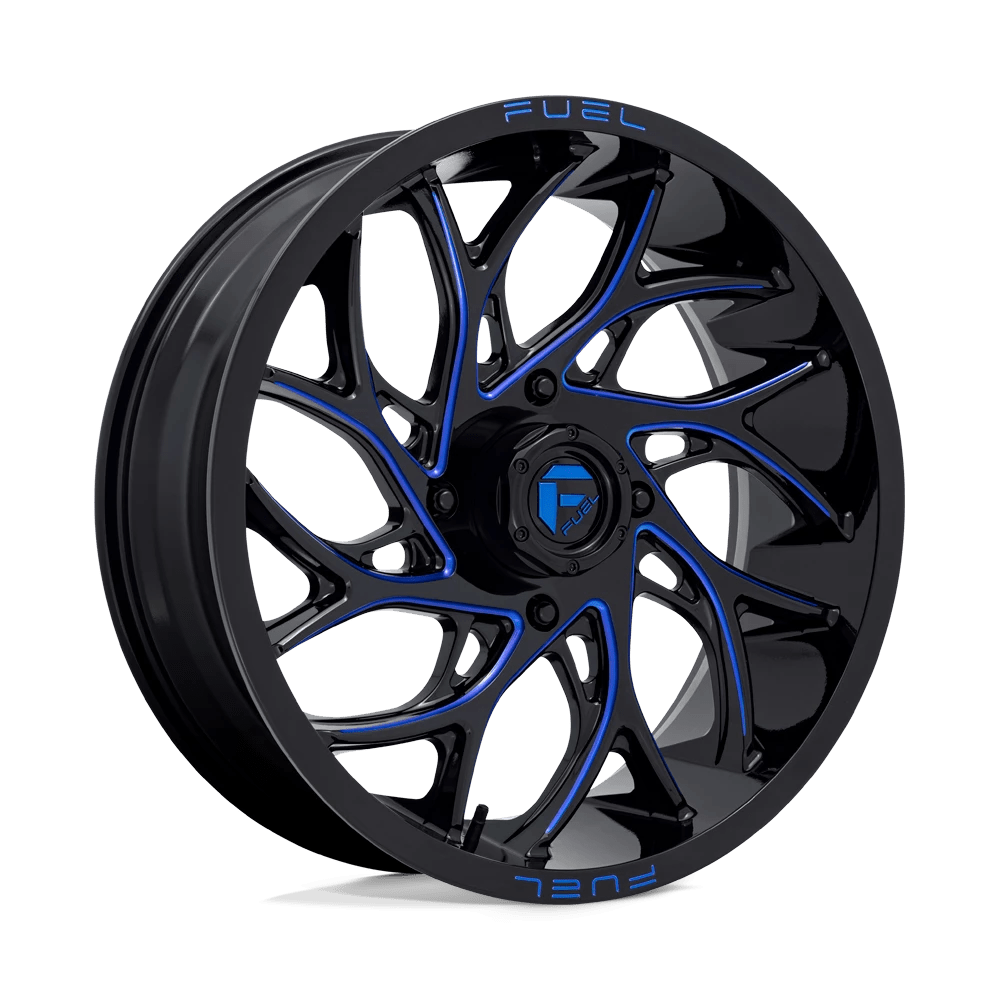 D778 Runner UTV Gloss Black Milled Candy Blue