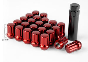 Aodhan Spline Lug nuts Set - Conical Seat ,35mm Overall Size